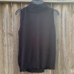Cable & Gauge Turtle Neck Sleeveless Sweater PXL